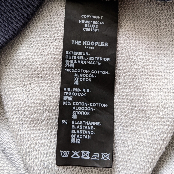 The Kooples X Sport Blue Camouflage Crew Sweatshirt | Size L - Picture 8 of 16